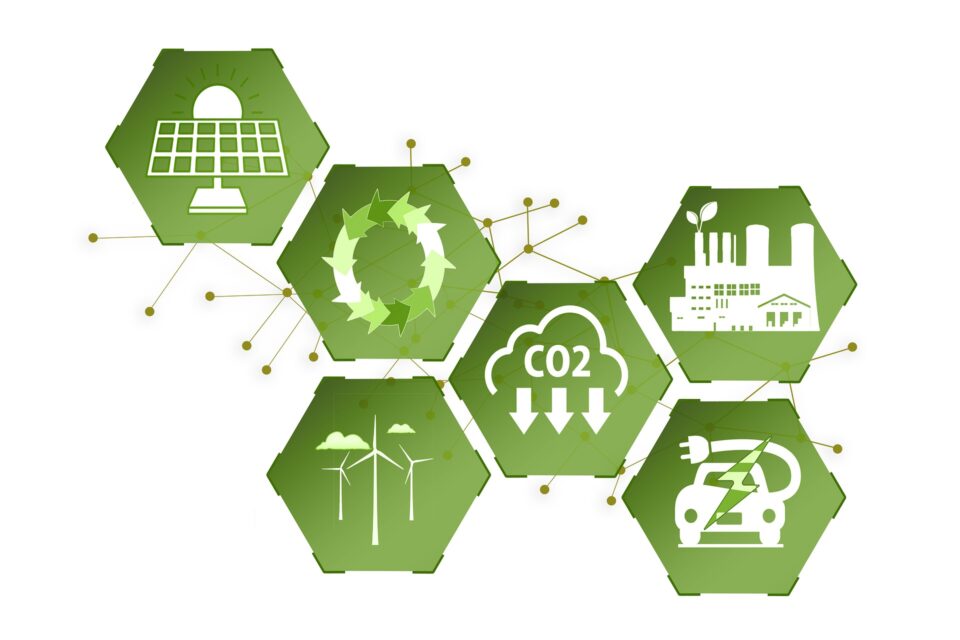 Green, sustainability renewable energy graphic